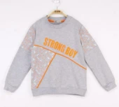 Toontoy Erkek Çocuk Strong Boy Baskılı Sweatshirt thumbnail 4