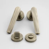 Antik Füme Wc Banyo Tipi Kapı Kolu Rozetli Sağ Sol Uygun Modern İç Kapı Kilitli 1 Takım thumbnail 3