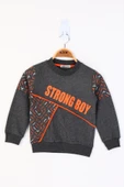 Toontoy Erkek Çocuk Strong Boy Baskılı Sweatshirt thumbnail 3
