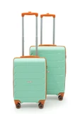 Copella Polipropilen & Kırılmaz 2'li Valiz Seti Orta & Kabin - Su Yeşili - 1