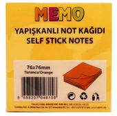 Memo Yapışkanlı Not Kağıdı 76X76Mm Turuncu - 3 adet - 1