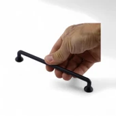 İncir Mat Siyah Metal Kulp 160 mm 16 cm  Mutfak Dolabı Kulbu Kulpu Mobilya Çekmece Dolap Kulpları thumbnail 7
