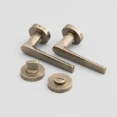 Antik Füme Wc Banyo Tipi Kapı Kolu Rozetli Sağ Sol Uygun Modern İç Kapı Kilitli 1 Takım thumbnail 1