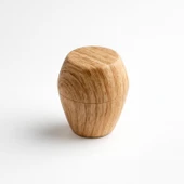 Merkür Düğme Açık Ceviz Renk Mobilya Mutfak Dolap Dolabı Çekmece Kulpu Kulbu Plastik Tek Vidalı Kulp thumbnail 1