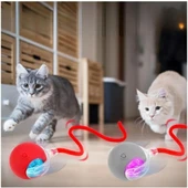 Kedi Oyuncağı Topu Kuyruklu Otomatik Yuvarlanan Top thumbnail 4
