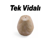 Merkür Düğme Açık Ceviz Renk Mobilya Mutfak Dolap Dolabı Çekmece Kulpu Kulbu Plastik Tek Vidalı Kulp thumbnail 2