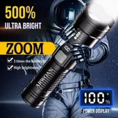 Yüksek Güç Taktik Şarj Edilebilir led el feneri uzun menzilli çok güçlü Fener - 4