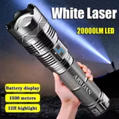 Yüksek Güç Taktik Şarj Edilebilir led el feneri uzun menzilli çok güçlü Fener - 2