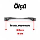 Antik Gümüş Ovit Metal Kulp 160 mm Mobilya Çekmece Mutfak Dolabı Dolap Kapak Kulpları Kulb thumbnail 2