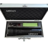 Yüksek Güç Taktik Şarj Edilebilir led el feneri uzun menzilli çok güçlü Fener - 7