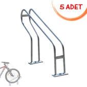 Bisiklet Park Standı Bisiklet Parkı Tekli Bisiklet Park Yeri Alanı Demiri 5 Adet Gri - 1