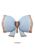 MSDA Retro Fiyonk Pastel Folyo Balon Büyük Boy Mavi 90-61 Cm - 2