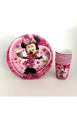 MSDA Minnie Mini Mouse Lüks Doğum Günü Parti Malzemeleri Seti 8 Kişilik Parti Konsepti - 2
