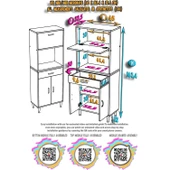 Modilayn VİO Fırın Dolabı (65x163,4x32,5 cm) Çekmeceli Kapaklı Mini/Midi Mikrodalga Mutfak Dolabı thumbnail 5