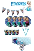 MSDA Frozen Elsa Temalı Ekonomik 8 Kişilik Doğum Günü Parti Seti - 1