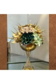 MSDA  Luxury Gold Çiçekli Vazo  Olimpik Aranjman Gold - 1