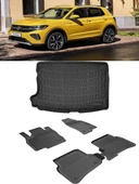 Sahler Volkswagen T-Cross 2022 ve Sonrası 4.5D Paspas 3D Rizline ÜST Bagaj Havuzu Set - 1