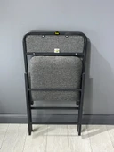 Buse Çalışma Masası Ofis Bilgisayar Masası + Katlanır Sandalyeli 103 cm Metal Siyah Ayak thumbnail 7