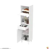 Modilayn VİO Çok Amaçlı Dolap: (45x163.4x32,5 cm) ölçülerinde, çekmeceli ve kapaklı mutfak dolabı. - 6