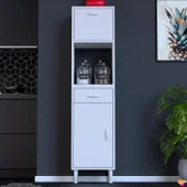 Modilayn VİO Çok Amaçlı Dolap: (45x163.4x32,5 cm) ölçülerinde, çekmeceli ve kapaklı mutfak dolabı. thumbnail 1