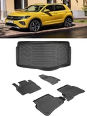 Sahler Volkswagen T-Cross 2022 ve Sonrası 4.5D Paspas 3D Rizline ALT Bagaj Havuzu Set thumbnail 1
