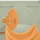 Imac Sweet Home Gine Pig Ve Tavşan Evi Gri 3-lü 37x26x22cm - 4