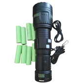 ARWOAN Şarjlı LED El Feneri Seti Güçlü ve Uzun Menzilli Profesyonel El Feneri + 4 Yedek Pil - 2