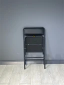 Buse Çalışma Masası Ofis Bilgisayar Masası + Katlanır Sandalyeli 103 cm Metal Siyah Ayak thumbnail 7