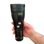 ARWOAN Şarjlı LED El Feneri Seti Güçlü ve Uzun Menzilli Profesyonel El Feneri + 4 Yedek Pil - 1