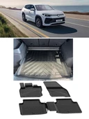 Sahler Volkswagen Tayron  2025 ve Sonrası 4.5D Paspas Rizline 3D ALT Bagaj Havuzu Set thumbnail 1