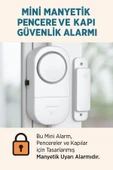 Mini Manyetik Kapı ve Pencere Güvenlik Alarmı Kablosuz Kolay kurulum Ev Giriş Koruma Sistemi - 1