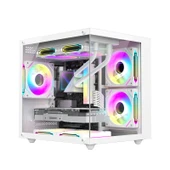 Xaser Cube X230 Ryzen 7 7800X3D 32GB DDR5 Ram 1TB M.2 NVMe SSD 16GB RTX5060 Ti Sıvı Soğutmalı Masaüstü Oyuncu Bilgisayarı - 2