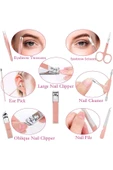 Paslanmaz Çelik 18in1 Manikür Pedikür Seti Profesyonel Tırnak Bakım Seti Çelik Tırnak Kesici - 4