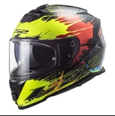 LS2 STORM 2 DROP SİYAH-SARI-KIRMIZI KASK L thumbnail 1