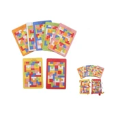 43 Parça Toys Ahşap Eğitici Geliştirici Oyuncak Blok Tetris Zeka Oyunu - 1