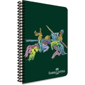 Faber Castell Defter Knights Canlı Pp Kapak Spiralli 120 Yaprak Kareli 5075000468000 - 1