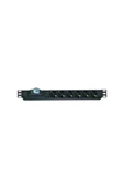 AGER 6XC13 Soketli Schuko Grup Priz, 19'' 1U,1X16A Sigortalı Aluminyum - 1
