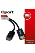 Qport 1.8M DISPLAY PORT(M) TO HDMI(M) ÇEVİRİCİ KABLO (Q-DPH) - 1