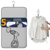 Beylini Buharlı Dikey Ütü Matı 5 Katman Asılabilir Yanmaz Çift Taraflı Dayanıklı Keçeli Buharlı Ütü Bezi Gri 50x80 CM - 1