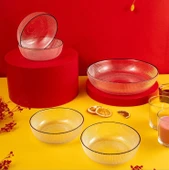 Fecra Loren 5'li Çerez Sunum Seti Siyah - 3