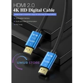 4K Ultra Hd 2.0V Alüminyum Başlık Altın Uçlu Hdmi Kablo thumbnail 2