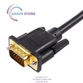 1.5m 4.9ft VGA 15 Pin Erkek - 3 Rca Rgb Erkek Video Kablosu Adaptörü Siyah - 2