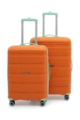 Artemis Polipropilen&Kırılmaz 2'li Valiz Seti Büyük&Orta - Turuncu thumbnail 1