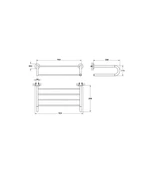 VitrA Base 500 A44098 Havlu Rafı Krom thumbnail 2