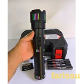 Gold Kama GK-63 Ultra Güçlü LED El Feneri - 150W, 15000 Lümen, Lazer Fonksiyonlu - 4