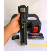 Gold Kama GK-63 Ultra Güçlü LED El Feneri - 150W, 15000 Lümen, Lazer Fonksiyonlu - 3