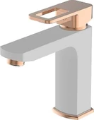 BİEN LAVABO BATARYASI SALVO PLUS COLOURS BEYAZ-ROSE GOLD - 1