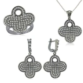 Gümüş Çiçek Bayan Set - 1