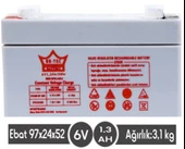 6 V 1,3 AHM KURU AKÜ - 1