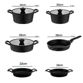 Mihfer 12 Parça Döküm Tencere Sahan Tava Çeyiz Seti thumbnail 5